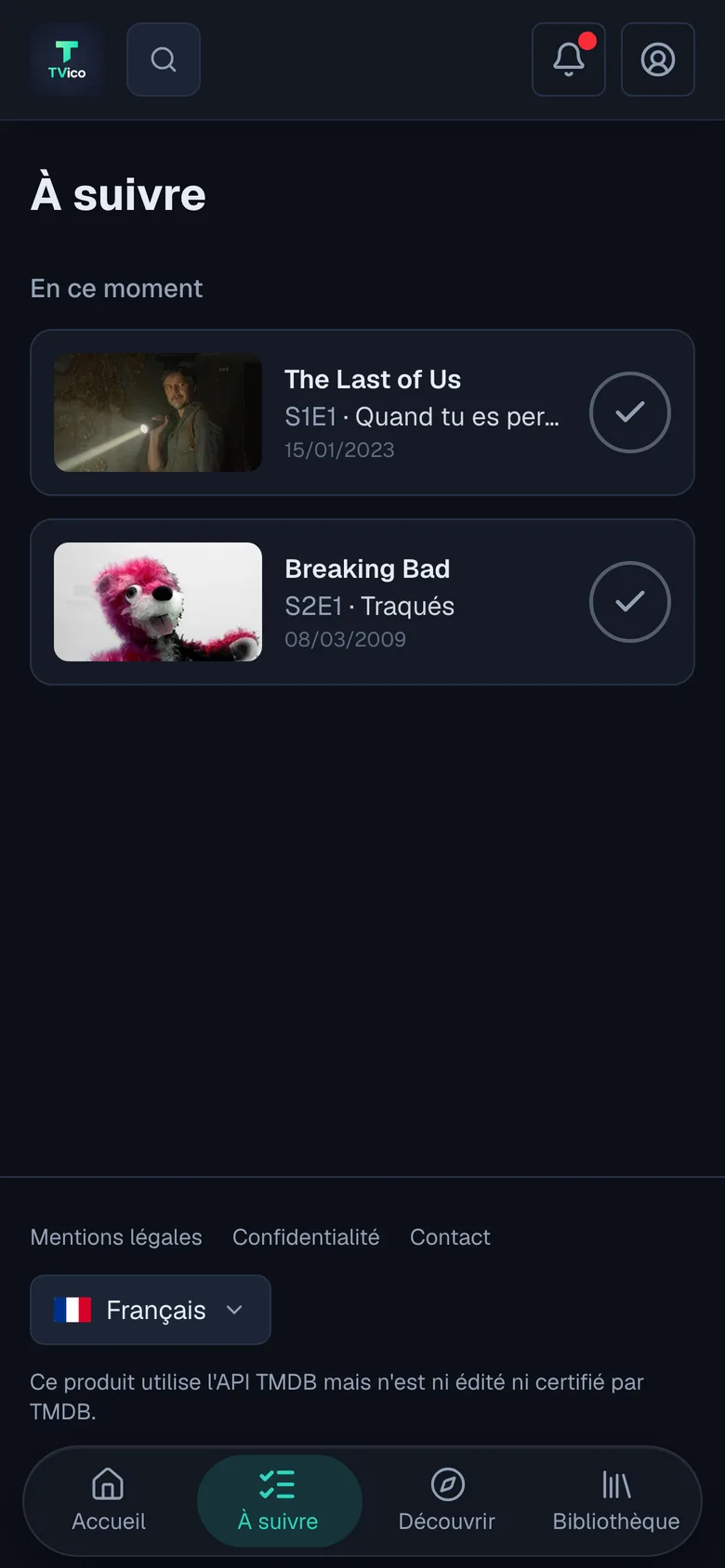 Une page qui te dit quoi regarder ce soir